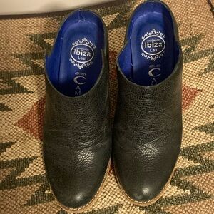 Jeffrey Campbell Ibiza Last Slip On Heeled Mule Leather Size 6